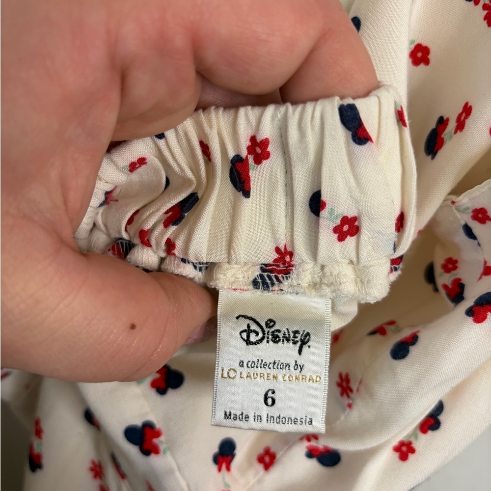 Disneys Lauren Conrad  Minnie Mouse women’s Cream fit & flare dress size 6 - Picture 4 of 10